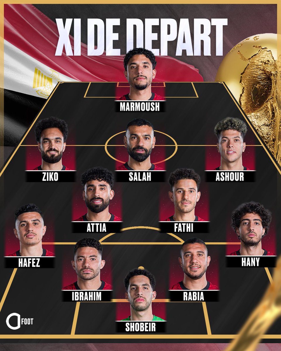 ActuFoot_'s tweet photo. 🚨🚨 OFFICIEL ! LES COMPOSITIONS DE DÉPART DE L'AUSTRALIE 🇦🇺 ET DE L'ÉGYPTE 🇪🇬 POUR CE SEIZIÈME DE FINALE ! ⚔️ https://t.co/jPyEIVdQZ3