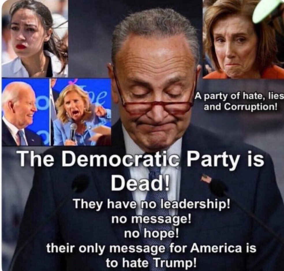 DonDiaz08's tweet photo. Says congenital pathological liar & disinformationist #LameDuckChuck!! Whose own Dem Communist Party Wants Him GONE!! (Notice all Dems are posting the same lie today as per their Soros-Globalist Marching Orders) 

#CoverupChuck thinks Americans have forgotten that ONLY DEMOCRATS passed their EPIC FAIL Obamacare ACA that’s such a Dem-Conjured POS that it can’t survive without $65 BILLION IN ANNUAL TAXPAYER BAILOUTS YET ONLY COVERS A PALTRY 7% OF AMERICANS!! 

Spare us your endless lies & disinformation #UkraineCoverUpChuck!! You & your obsolete failed cabal’s time had passed!! We The People The Majority Will Crush You Again In November & In Every Election From Now On!! #NeverAgainDemDisinformation !! “No Joke!”