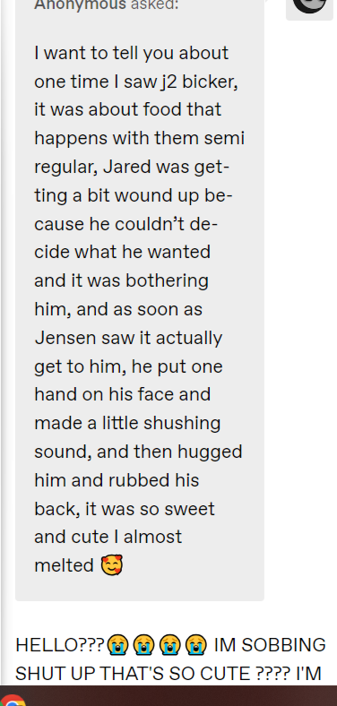 Itoolikepumpkin's tweet photo. This is just a rumor but based on everything we know about Jared and Jensen, it's really not so far-fetched. It's sad and sweet all at once. https://t.co/rHNW2u68Uo