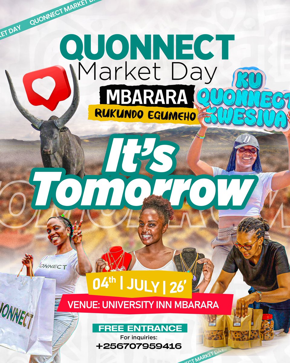 QuonnectMarketD's tweet photo. The first edition is coming tomorrow at university inn 

Let’s be part of the event 

Tell a friend to tell a friend 

#QuonnectmarketDay🥳🥳 https://t.co/aNQ3psjixQ