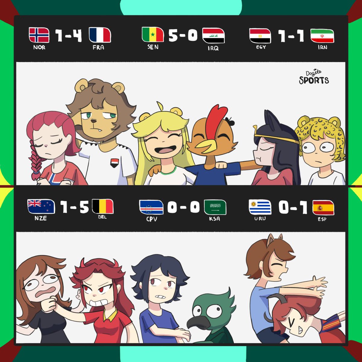 DogitoSports's tweet photo. Se supone que lo iba a subir ayer jeje
Dia 16 y 17 del Mundial y así se despide la Fase de Grupos pasando a los Dieciseisavos de Final https://t.co/WgwCSqzC7H