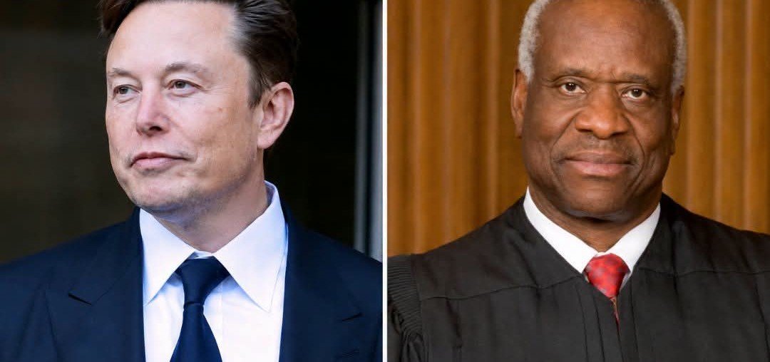 sarahtexe's tweet photo. Here is a fun one. The two greatest African Americans in history might just be Elon Musk, born in Africa, and Justice Clarence Thomas. One is building the future, the other has defended the Constitution for 34 years.

Who's proud to have them both? https://t.co/90GpDF5hTn