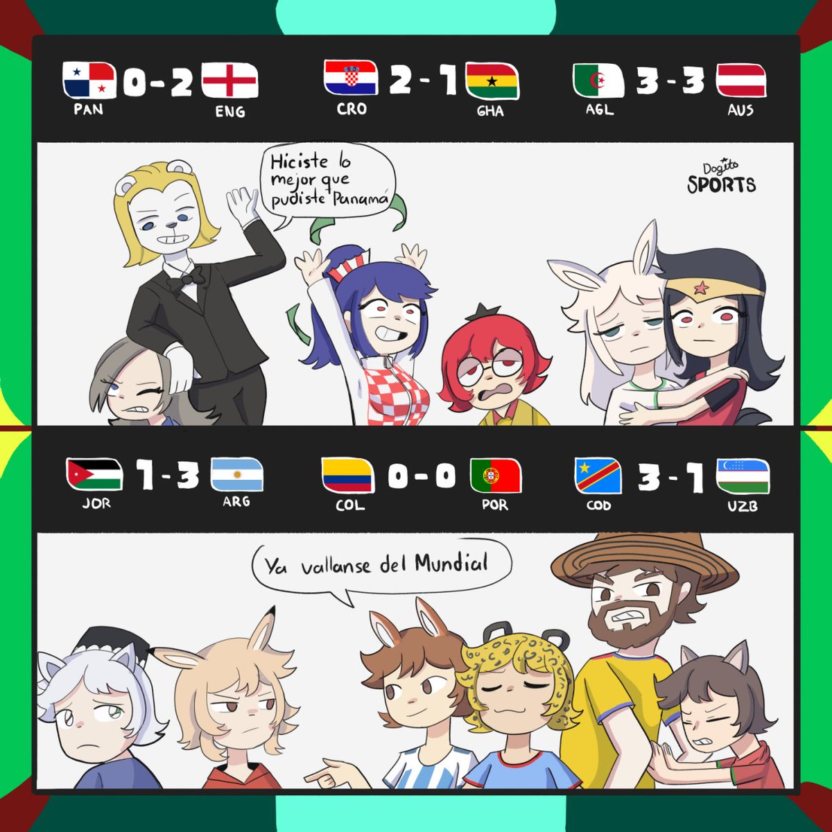 DogitoSports's tweet photo. Se supone que lo iba a subir ayer jeje
Dia 16 y 17 del Mundial y así se despide la Fase de Grupos pasando a los Dieciseisavos de Final https://t.co/WgwCSqzC7H