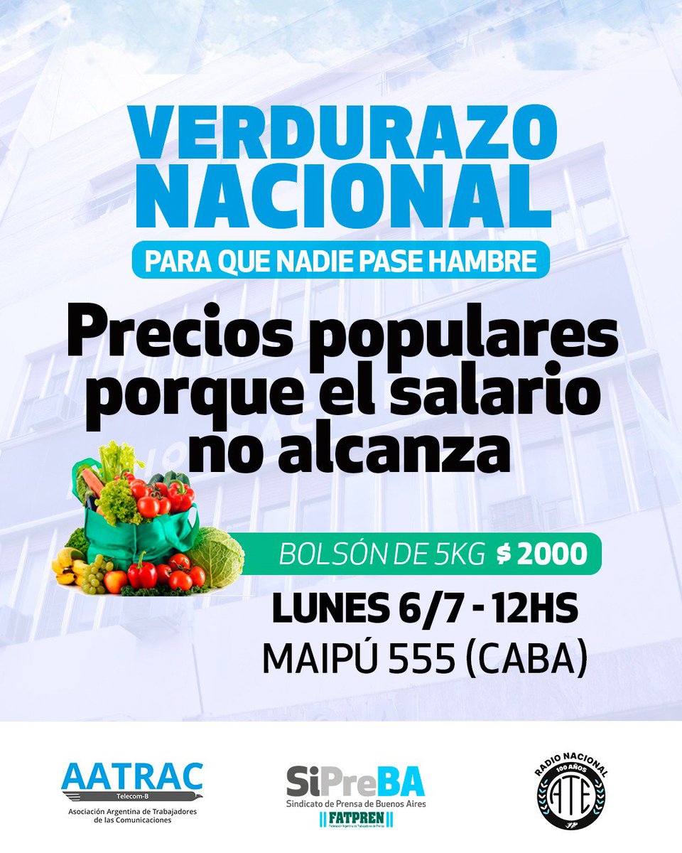 ate_radio's tweet photo. Lleva tu bolsa !!! En la puerta de la radio publica . VENITE https://t.co/IaxRNAUNwo