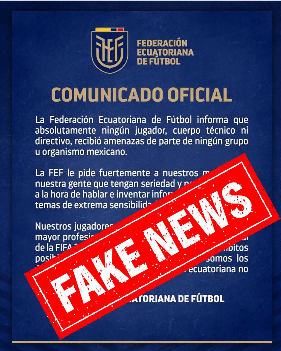 Rafaherrera1983's tweet photo. Se confirma que el "comunicado" es FAKE.
Pero se confirma por diferentes fuentes que lo dicho por @edufeiok fue mentira y no tiene sustento. https://t.co/G5FlGSfoJe