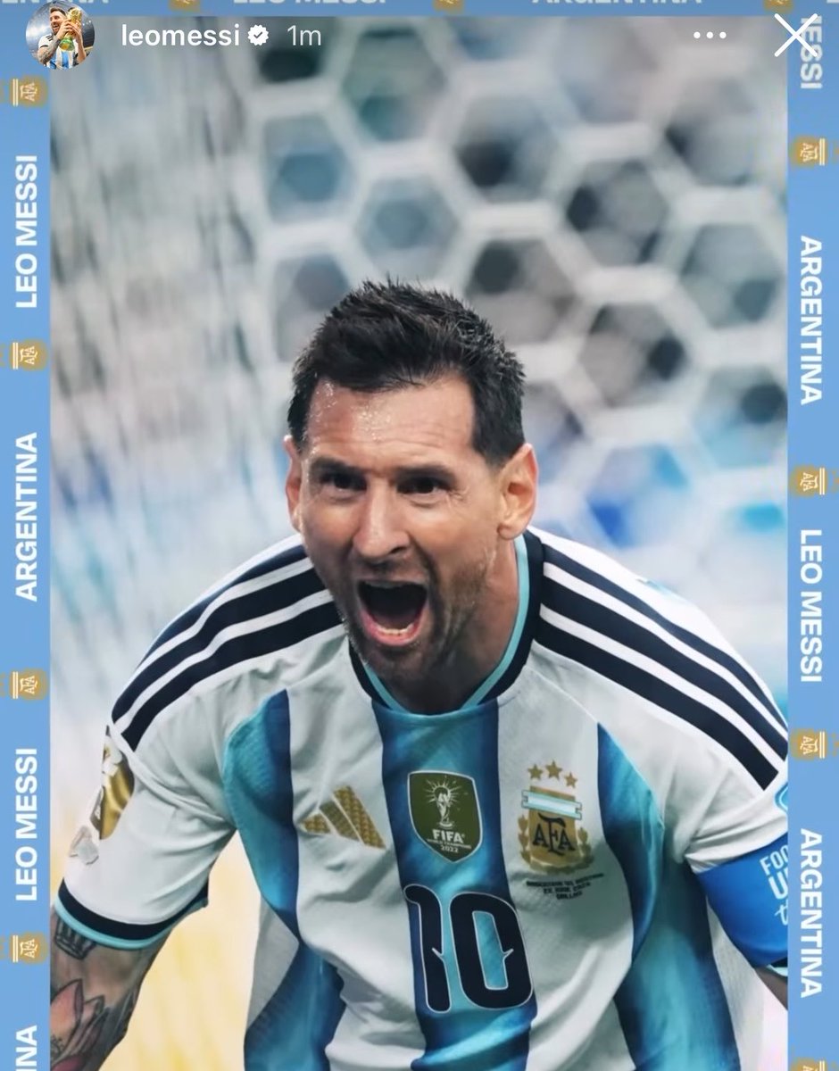 AbsoluteMxssi's tweet photo. Messi via IG: He’s ready 🇦🇷 https://t.co/kX9lF7cfw0