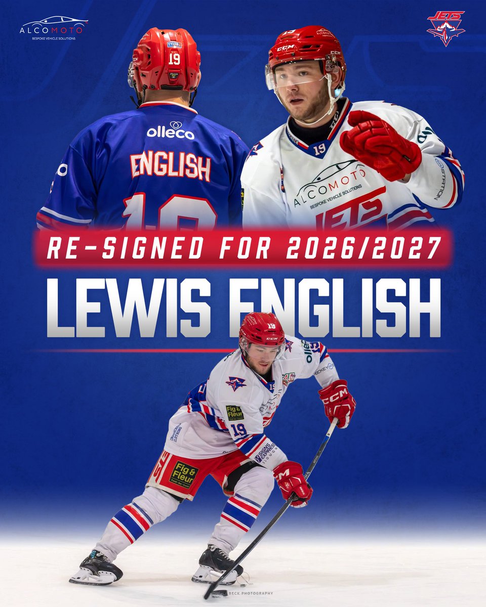 jethockey's tweet photo. The Slough Jets are pleased to announce that forward Lewis English has re-signed for the 2026/27 season! ✍️

And what better day to announce it than on Lewis’ birthday! 🎉 Happy Birthday Lewis and welcome back! 👊✈️

Read more👇
https://t.co/higXE15gX0 https://t.co/Xzn3RfHgse