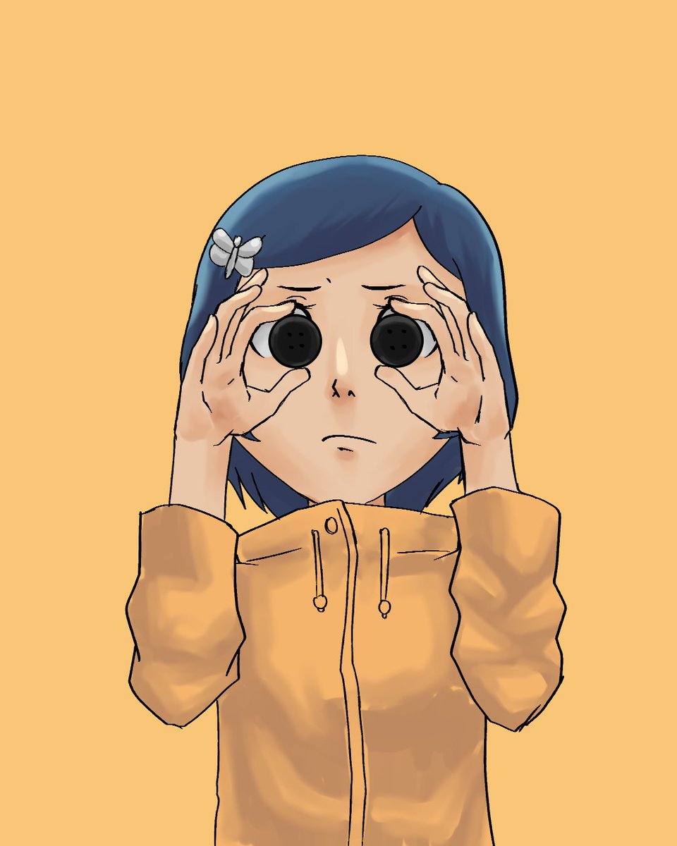 Gacsbe's tweet photo. A Coraline fanart I made for a school assignment https://t.co/Z9Av7Y2Rfp