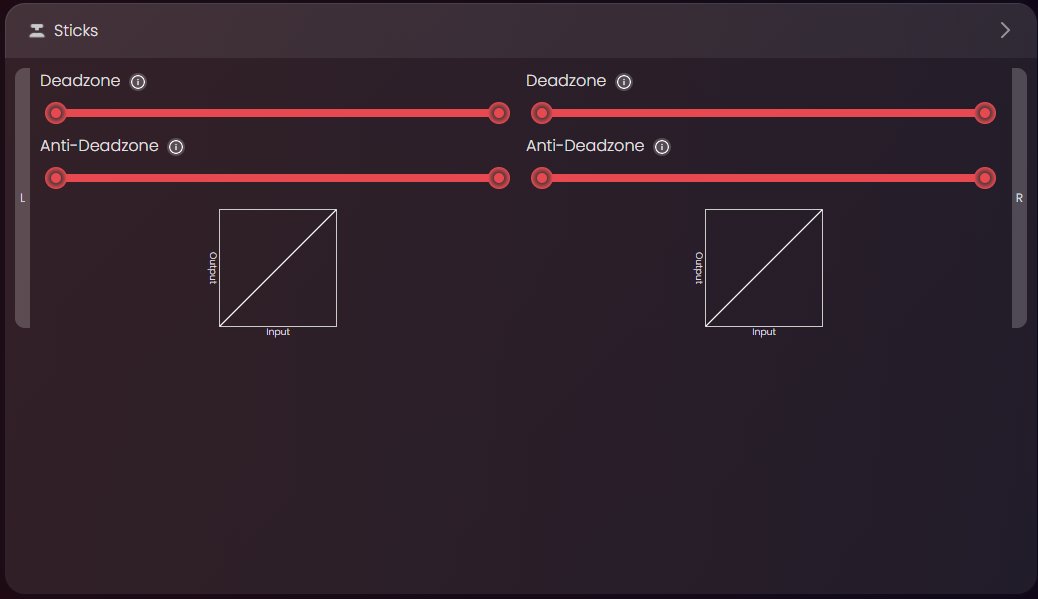 reaperreapzz's tweet photo. My current GameSir settings.  I've seen people setting their response curve in the app to S-curve, but I advise against it if you play games that have custom curves (Standard, Dynamic, and so on). The reason is, if you use the S-curve in the app and play a game like COD, you're creating a compound curve which exaggerates the acceleration and slowdown when aiming. 

my COD settings will be in the replies⬇️