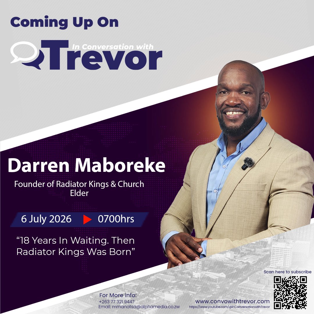ConvoWithTrevor's tweet photo. Our next guest is Darren Maboreke, Founder of Radiator Kings and Church Elder.Subscribe here 👇🏾https://t.co/3LaVMKY5lm  so you don’t miss the episode when it drops! https://t.co/DIpK2csQbn