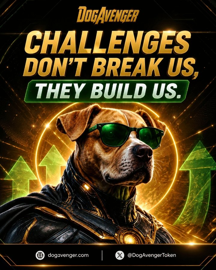 DogAvengerToken's tweet photo. TGIF AVENGERS and MUTUALS 👋🏽🐕

Don't forget every successful project encounters periods of difficulty. These moments do not mark the end of the journey—they are often where the strongest communities are formed.

$DogAvenger is no exception.

Challenges are an inherent part of building, but they do not define us. What defines us is how we respond: with resilience, transparency, consistency, and a steadfast commitment to our vision.

By God’s grace, we will continue moving forward, adapting as needed, and building a project we can all be proud to support.

Remain calm. Stay patient. Stay informed. Keep your focus on the bigger picture.

💬 Weekend Question for the $DogAvenger Armies:

What gives you the greatest confidence in DogAvenger’s future, and why do you continue building with us?

Share your thoughts below and help us demonstrate what a strong community truly looks like. 🐕⚔️

#DogAvenger #BSC #Crypto #Memecoin #CommunityFirst