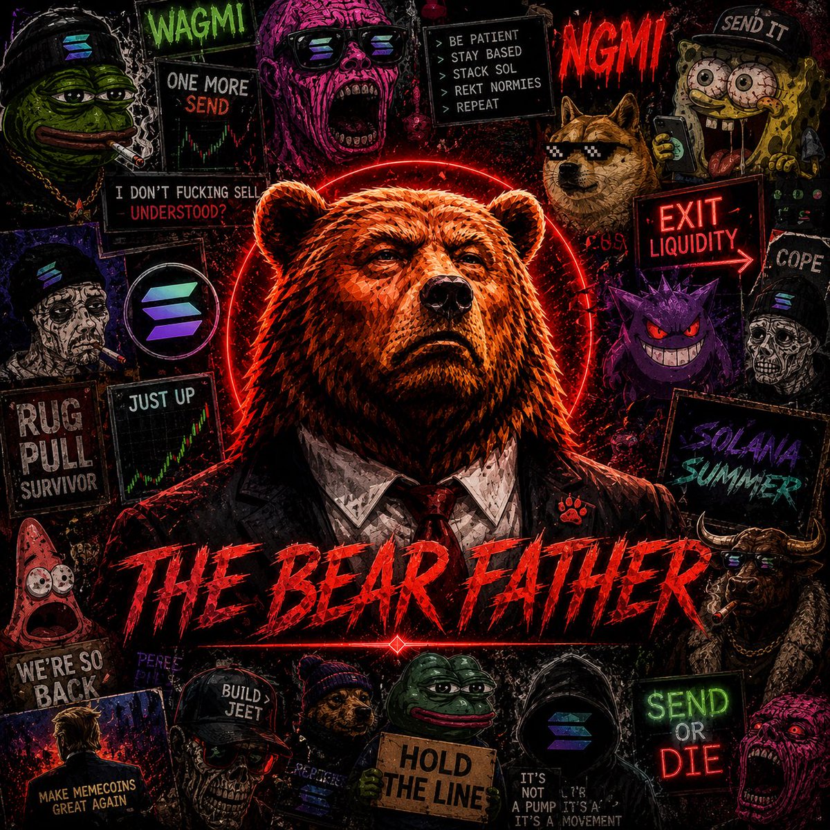 BearFatherTrump's tweet photo. solana:9cRCn9rGT8V2imeM2BaKs13yhMEais3ruM3rPvTGpump Bull markets create tourists.

The Bear markets create legends.

Ca:

56e8uDSam2K65hGZQRzzxe1an6snruHnJ15z48J1pump https://t.co/KAeMcKo9EX