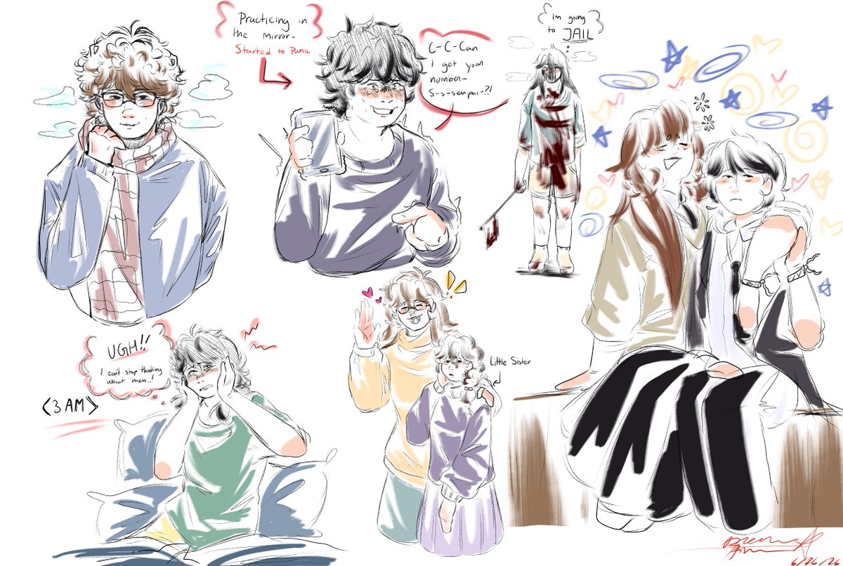 DreamGardenRose's tweet photo. And of course! Can't forget the "logo" game screen and some sketches!
I barley know code and most likely am not gonna make this into a game but if it was one- I amagined it be an interactive visual novel you know?
#digitalartwork #yanderesimulatorredesign
#digitalart
#yansim https://t.co/Y3kVy0L1YZ