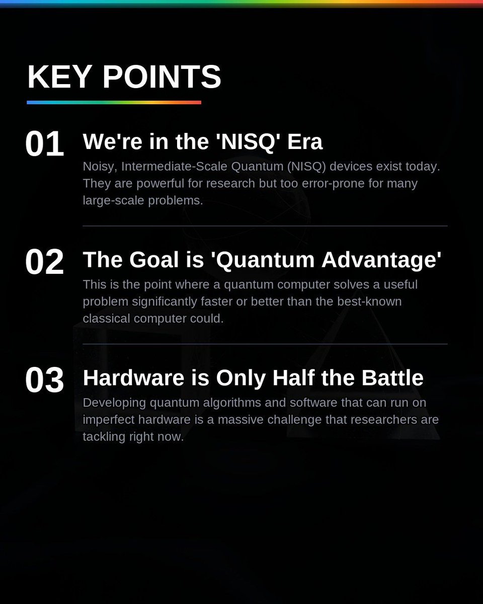 VibedeskDev's tweet photo. When will quantum computing be viable? For research, it's now. For broad commercial advantage, we're likely looking at the 2030s. The key isn't to wait, but to prepare. The shift to #PQC is happening because the threat is already on the horizon. #QuantumComputing #QuantumFAQ https://t.co/e3tu2tgysX