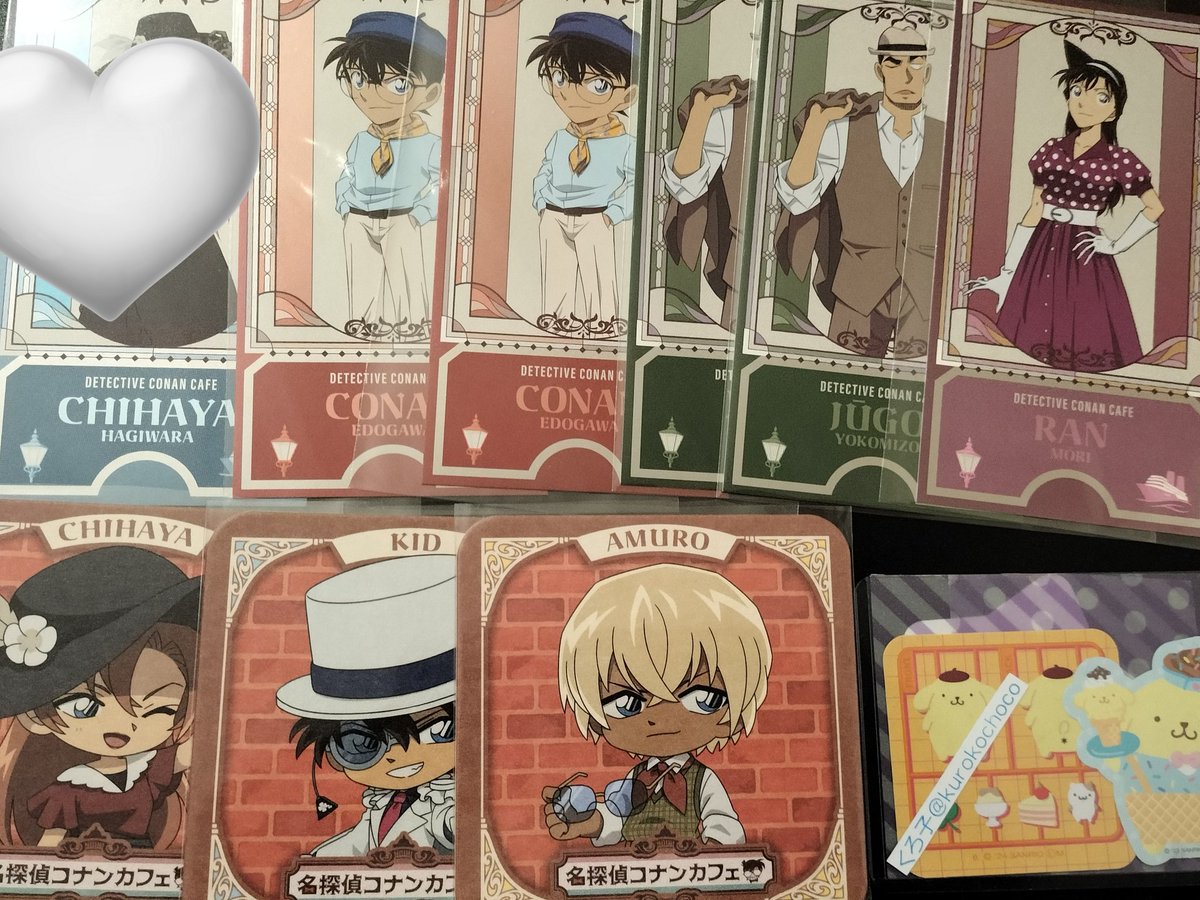 kurokochoco's tweet photo. 【郵送交換】
名探偵コナン コナンカフェ
《譲》
招待状 購入特典 コースター 謎解きステッカー
千速* コナン 重悟  蘭 怪盗キッド* 安室* 萩原* 世良
2025 小五郎
異種ハンズ ポスカ サンシャイン 他
《求》
すべて松田
画像内外異種松田◎
特に求⇨ 前期コースター ポスカ アクスタ
無印比率違い可 https://t.co/WAIOcvamhC