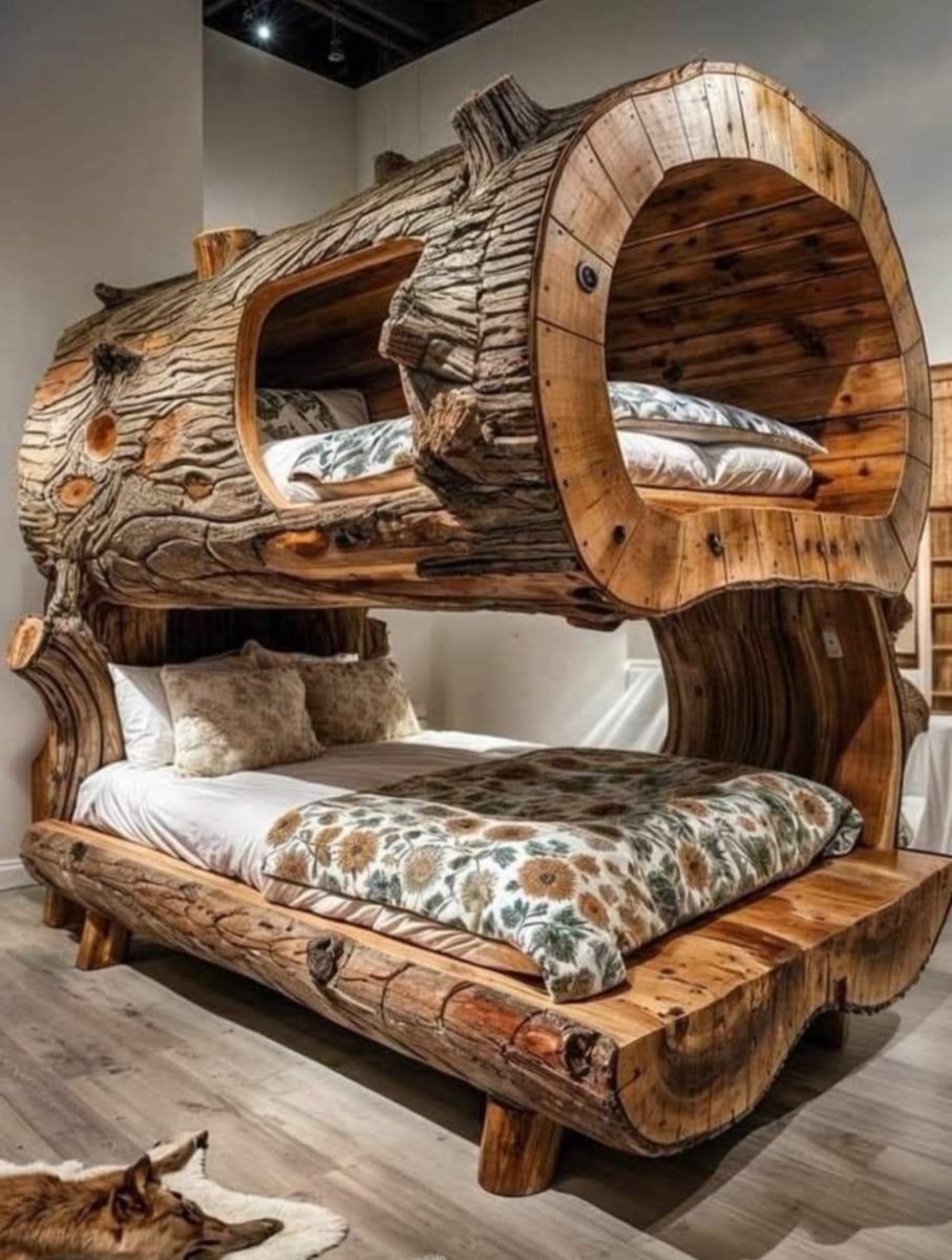 Hana_b30's tweet photo. Beautiful🪵🛏 https://t.co/x4tPrmadft