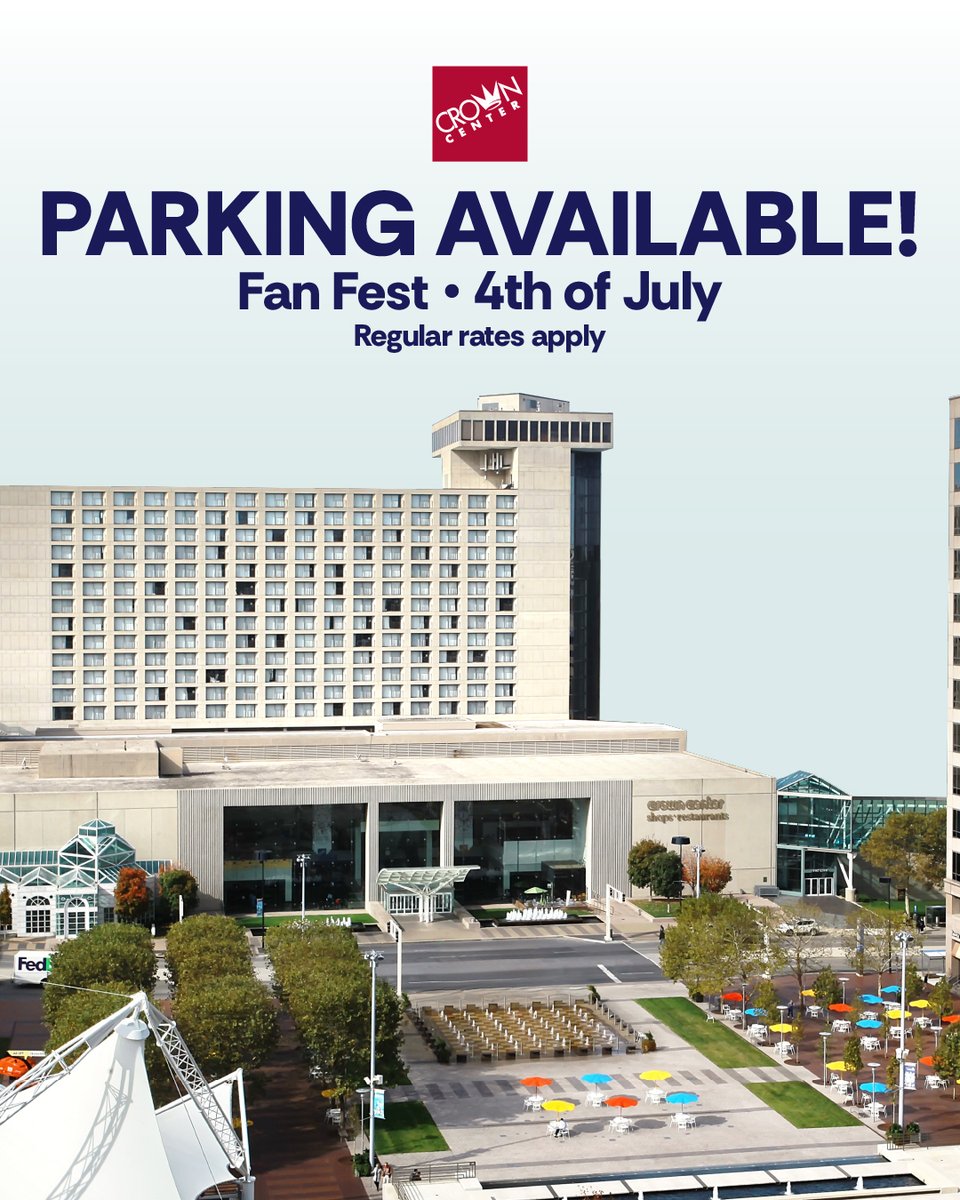CrownCenter's tweet photo. Crown Center is the place to be for Fan Fest and Fourth of July festivities! 

Park in one of our garages and spend less time searching for a spot and more time enjoying the fun. We can't wait to celebrate with you! 🇺🇸🚗
Regular parking rates apply. https://t.co/8Fl8zLaiWt