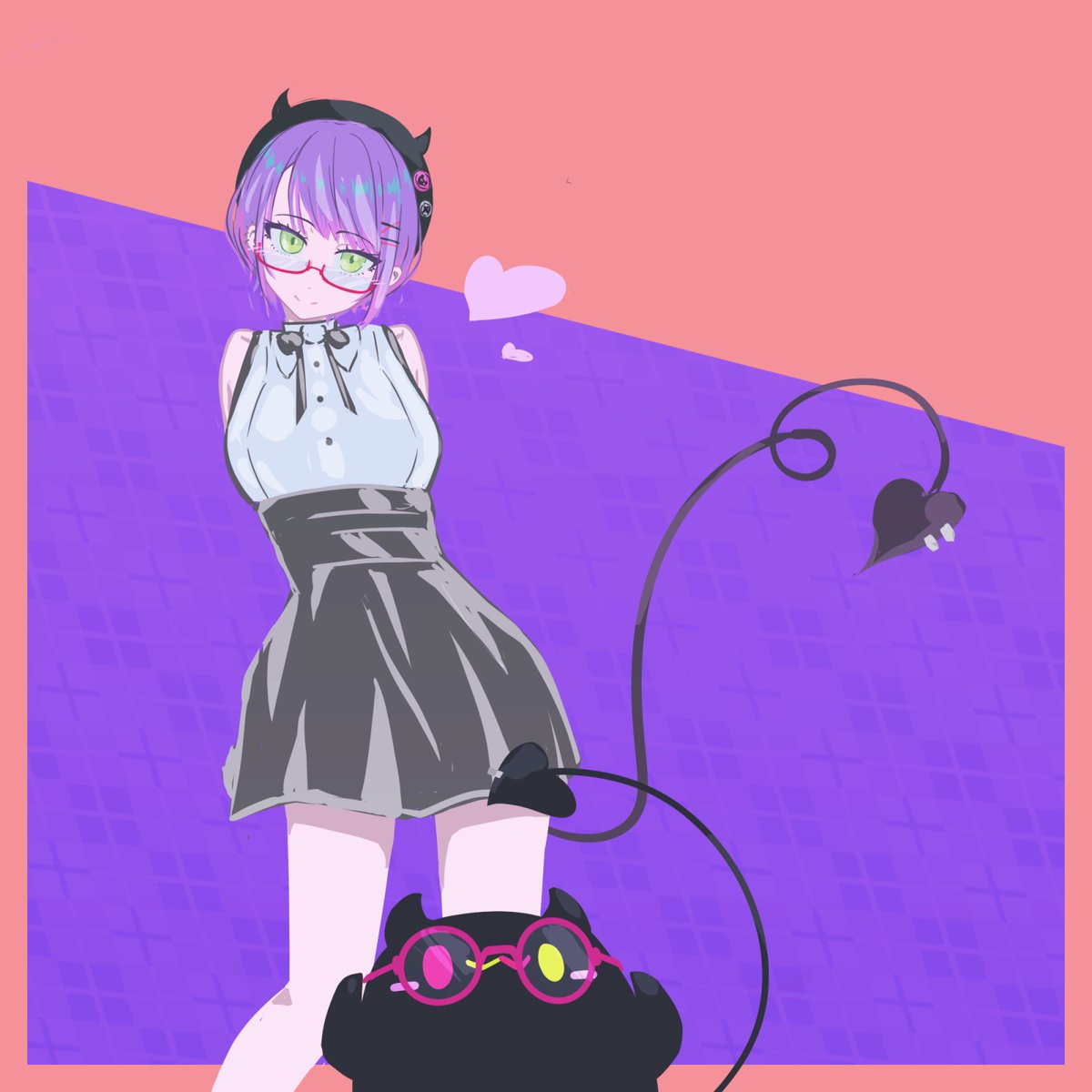 qwq_oekaki's tweet photo. Cute👓💜 #TOWART https://t.co/jWMKgvJiv4