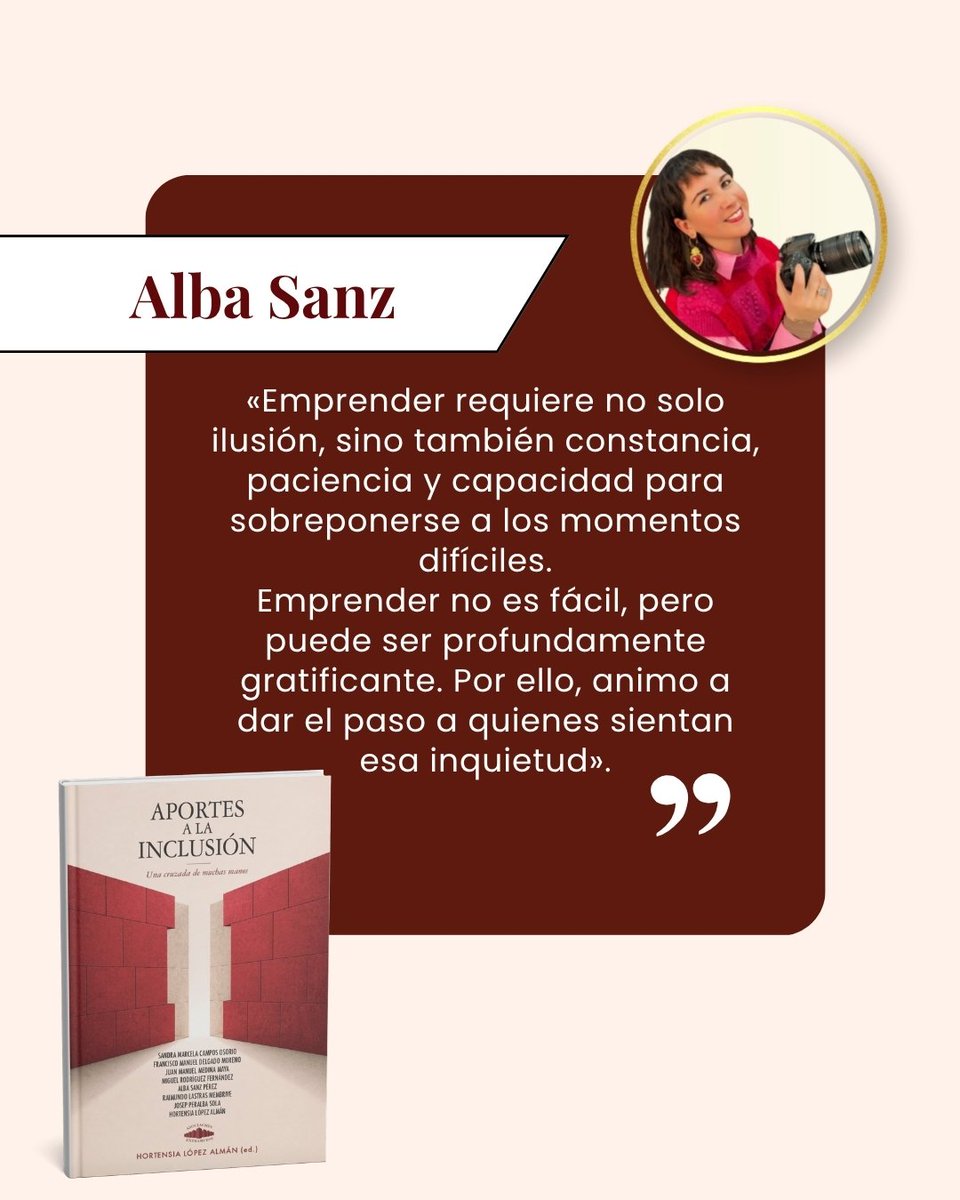 a_extramuros's tweet photo. 💡🌱 «Emprender requiere no solo ilusión, sino también constancia, paciencia y capacidad para sobreponerse a los momentos difíciles». — Alba Sanz Pérez 

📕 «Aportes a la inclusión. Una cruzada de muchas manos»

✅ Disponible en Amazon. Consíguelo aquí 👇🏻
https://t.co/OBCFA6OY59 https://t.co/gbQf6JkkB8