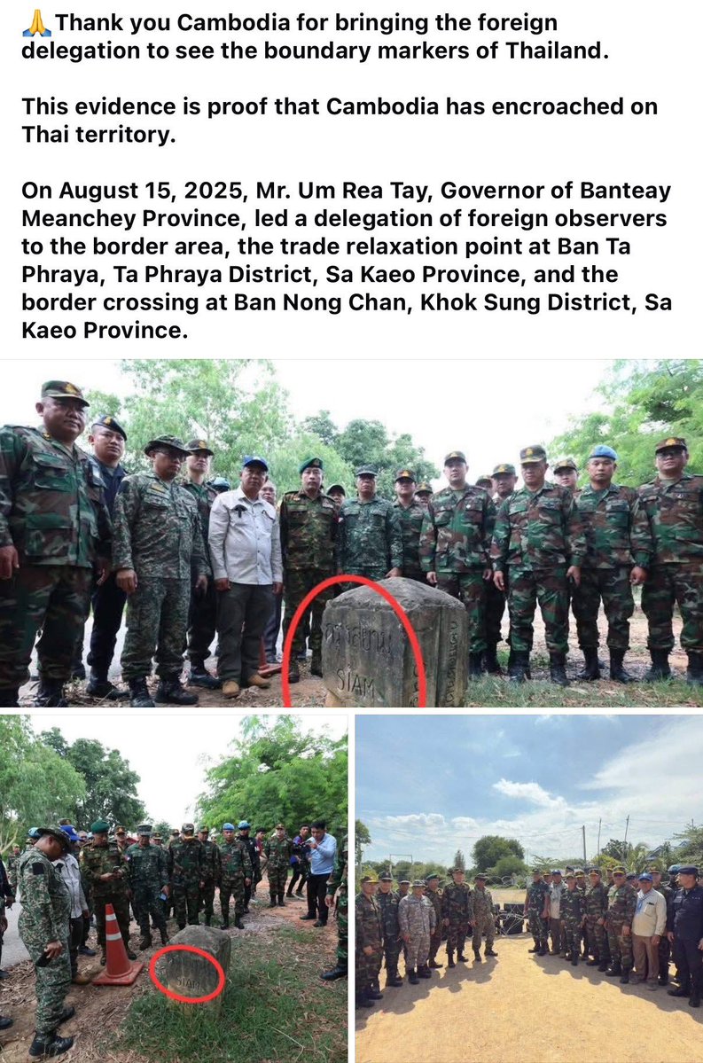 TT29969432's tweet photo. @khmerhistorian Cambodia makes false claims to things that do not belong to it, resorting to slander and fake news. Thailand stands firm on the truth, backed by verifiable evidence—unlike Cambodia. You are the root cause of this entire issue, and it simply never ends. (Hun Sen is a war criminal) https://t.co/tnutuAOQOM