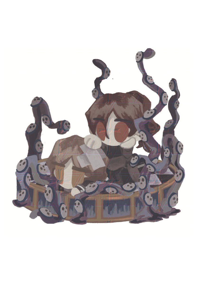 KiroesWarling's tweet photo. 看来某只章鱼打架输掉了
合志解禁稿件，请不要使用
#persona2 #ペルソナ2
#フィレニャル
#philemon #フィレモン
#Nyarlathotep #ニャルラトホテプ https://t.co/xiL3zCn3lK