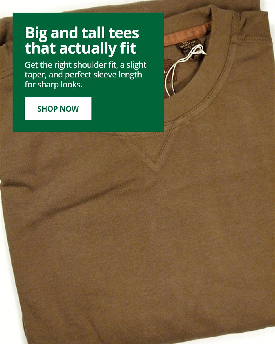 bigtalldirect's tweet photo. Big and tall tees look clean, not baggy, when:
- Shoulders fit right
- The body has a slight taper
- Sleeves hit mid-bicep, not the elbows
These details keep your look sharp and comfortable.
Explore our big and tall tees today.

https://t.co/hPxE6s95j1 https://t.co/U4lUMPswNe