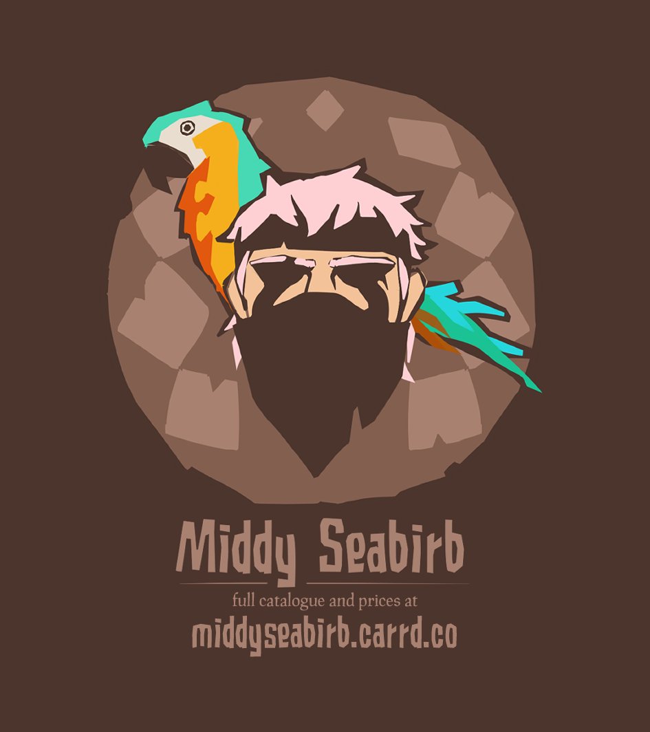 SoTFest's tweet photo. Vendor Highlight - @MiddySeabirb 

Middy is a digital artist and graphic designer. She will be bringing a range of Pins, Stickers, prints, keychains and more!

She is also the artist behind our logo, Order of Goals logo and SoTFest controller!

#SoTFestV #SeaofThieves https://t.co/dN1wLKYlvG