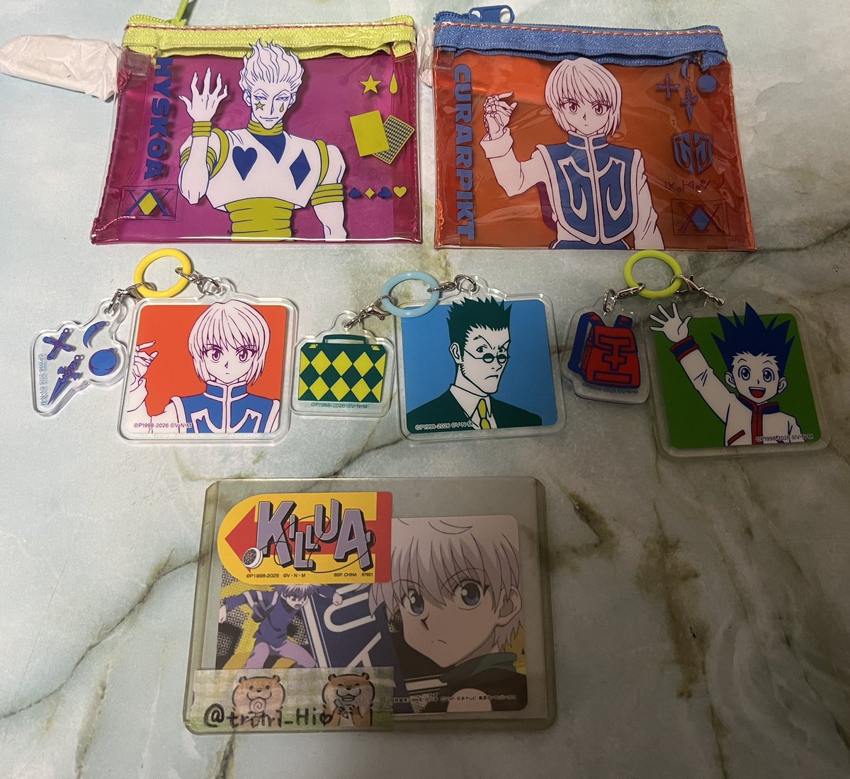 tritri_Hi's tweet photo. サンキューマート
HUNTER×HUNTER
ハンターハンター　交換

ポーチ、めじるしアクセサリー

譲→ヒソカ、クラピカ、レオリオ、ゴン

求→キルア

レオリオ、ゴンで2:1可能です。

よろしくお願い致します。 https://t.co/jlGZ65UqTw