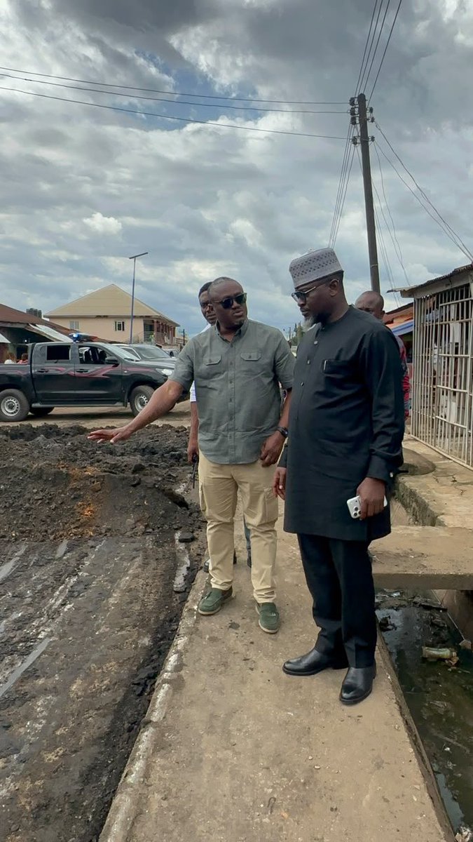 jameseku2's tweet photo. Speaker Ayambem inspects famous Sweet Mother Street, Other road constructions in Ikom

Earlier today, the Honorable Speaker of the Cross River State House of Assembly, Rt. Hon. Chief Elvert Ayambem inspected ongoing road network constructions around Ikom metropolis.

Speaker Ayambem who made a robust tour of the projects however centered interest, prioritizing the famous sweet mother street which was abandoned and left in a deplorable state for many years.

Speaker Ayambem expressed deep appreciation to Governor Bassey Otu for adhering to the yearnings of the people of Ikom over the impassible state of the famous street. He added that sweet mother street is synonymous to Ikom itself— as it serves as the nexus for economic viability of the commercial hub of Cross River central.

Speaker Ayambem however conveyed the expectations of the people-centric leader, Gov. Bassey Otu— widely known for his administrative excellence, as he urged contractors to deliver quality roads that reflects the internationality of the People First administration.

Speaker Ayambem was accompanied by the Chairman, House Committee on Public Accounts and member representing Yala 1 State Constituency, CRSHA, Hon. Brian Odey.

Friday 3rd, July 2026.