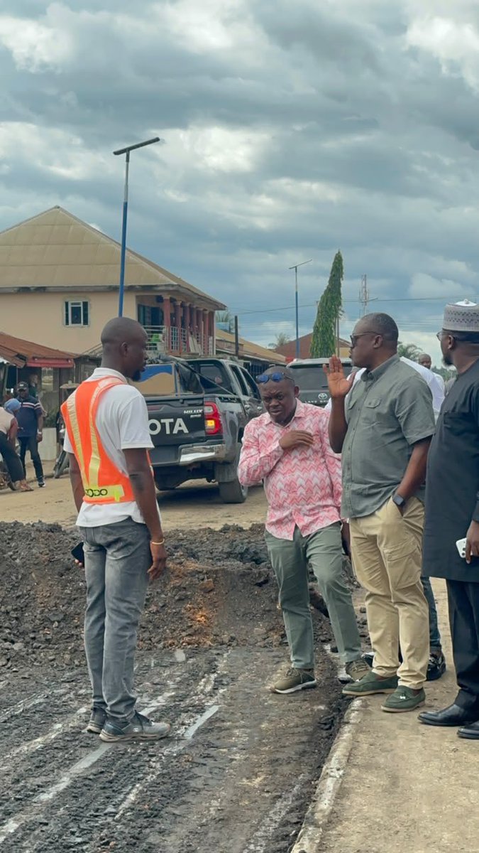 jameseku2's tweet photo. Speaker Ayambem inspects famous Sweet Mother Street, Other road constructions in Ikom

Earlier today, the Honorable Speaker of the Cross River State House of Assembly, Rt. Hon. Chief Elvert Ayambem inspected ongoing road network constructions around Ikom metropolis.

Speaker Ayambem who made a robust tour of the projects however centered interest, prioritizing the famous sweet mother street which was abandoned and left in a deplorable state for many years.

Speaker Ayambem expressed deep appreciation to Governor Bassey Otu for adhering to the yearnings of the people of Ikom over the impassible state of the famous street. He added that sweet mother street is synonymous to Ikom itself— as it serves as the nexus for economic viability of the commercial hub of Cross River central.

Speaker Ayambem however conveyed the expectations of the people-centric leader, Gov. Bassey Otu— widely known for his administrative excellence, as he urged contractors to deliver quality roads that reflects the internationality of the People First administration.

Speaker Ayambem was accompanied by the Chairman, House Committee on Public Accounts and member representing Yala 1 State Constituency, CRSHA, Hon. Brian Odey.

Friday 3rd, July 2026.