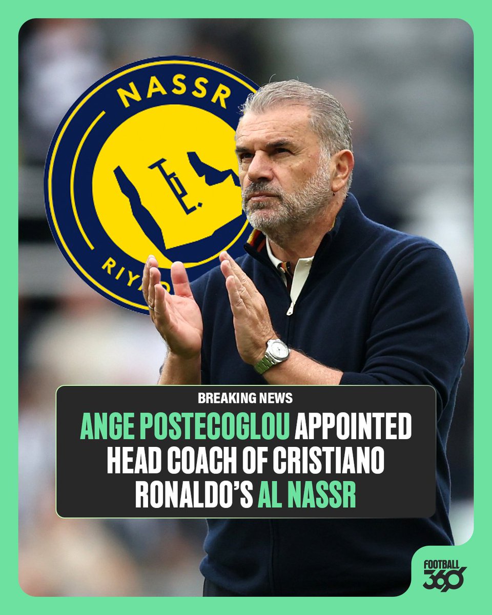 football360au's tweet photo. ANGE POSTECOGLOU HAS A NEW JOB - AND IT'S HUGE 🇦🇺🤯

Australia's greatest ever manager takes over Saudi giants Al Nassr, home to Cristiano Ronaldo.

Wow. https://t.co/uHuOxEt2f1