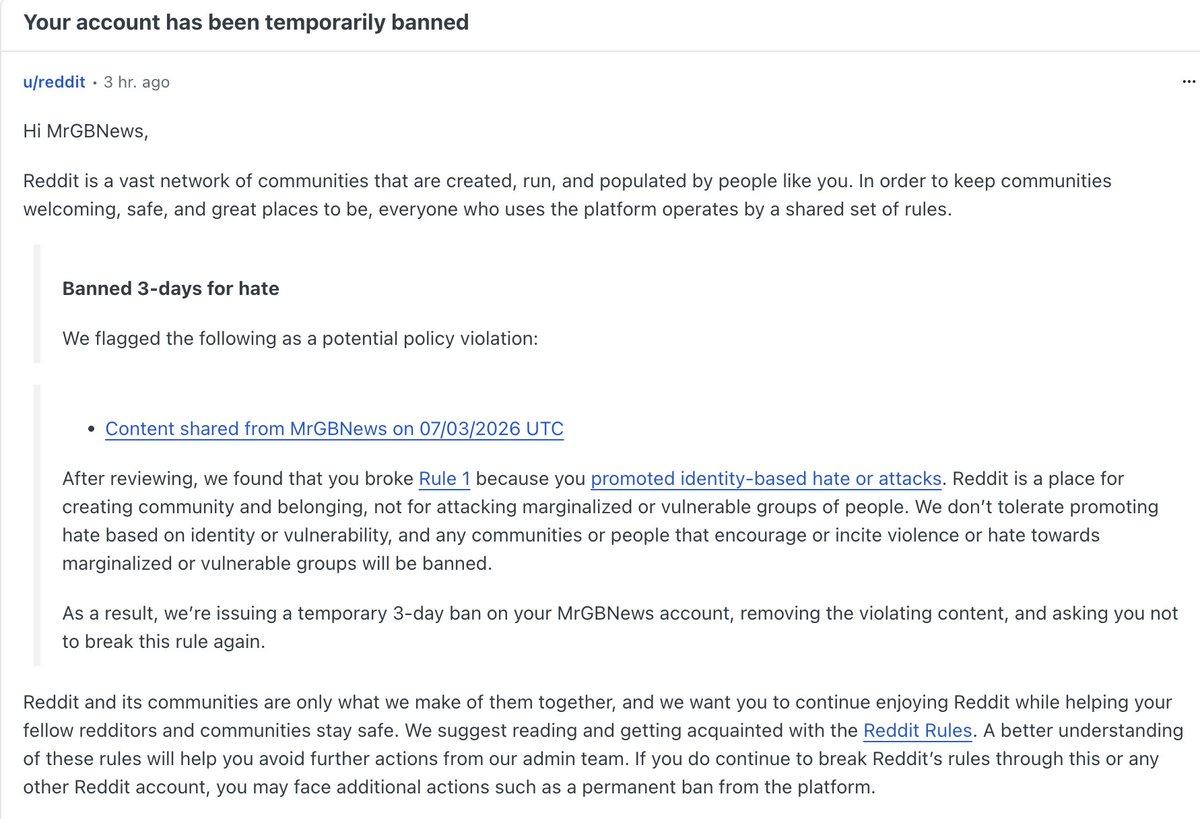 TheMercianNews's tweet photo. 🚨 BREAKING: GB News host @MartinDaubney has been BANNED from Reddit for asking Andy Burnham if he would deport a Pakistani grooming gang leader.

Reddit's explanation was that Daubney was promoting "identity-based hate." https://t.co/QTSqpkjHOU