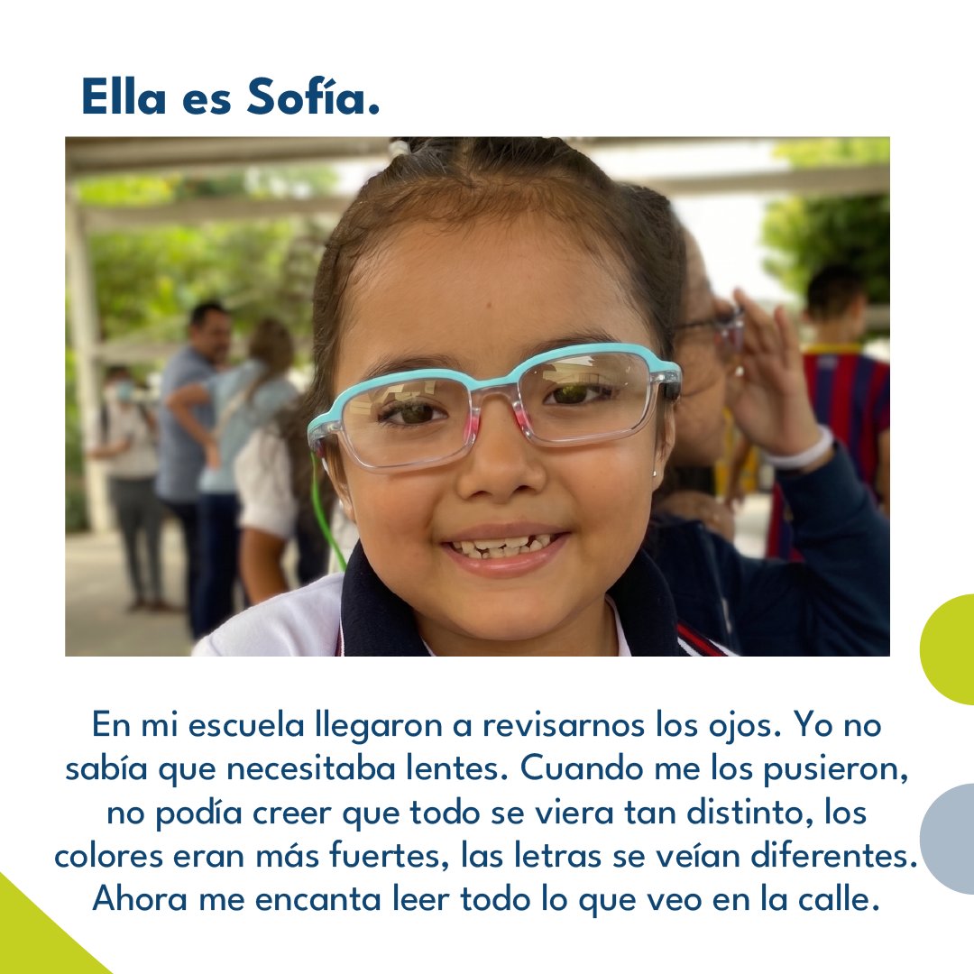 verbienMX's tweet photo. Para Sofía, sus primeros lentes le cambiaron la forma de ver y descubrir el mundo. Como ella, más de 6,7 millones de estudiantes han sido beneficiados con un par de lentes. Seguimos trabajando para que cada niña y niño en México tenga la oportunidad de ver bien y aprender mejor. https://t.co/kgqtrB49ws