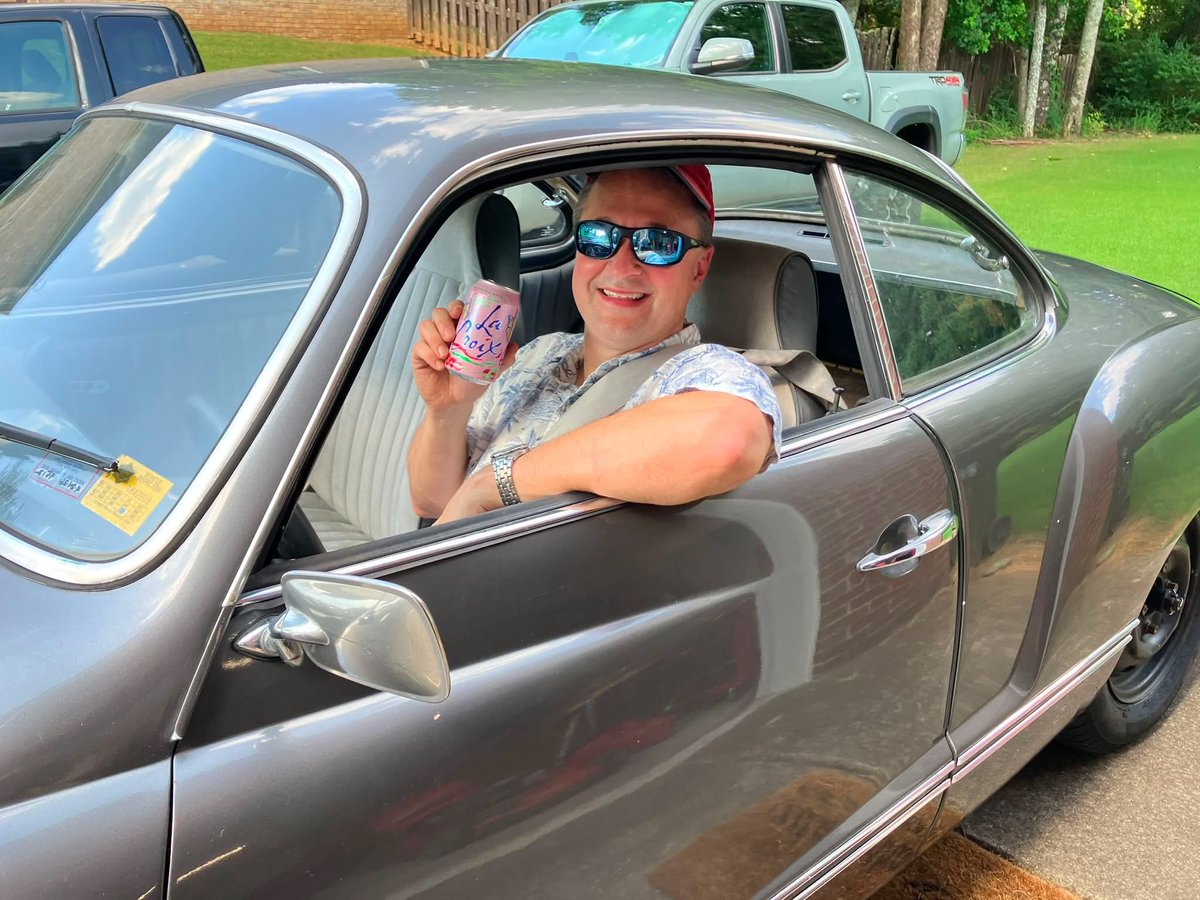 ChiefCookLee's tweet photo. Happy days this old 68 Volkswagen Ghia is running well enough that it got taken on the road to cruise around the neighborhood. https://t.co/pKsiauqz4x