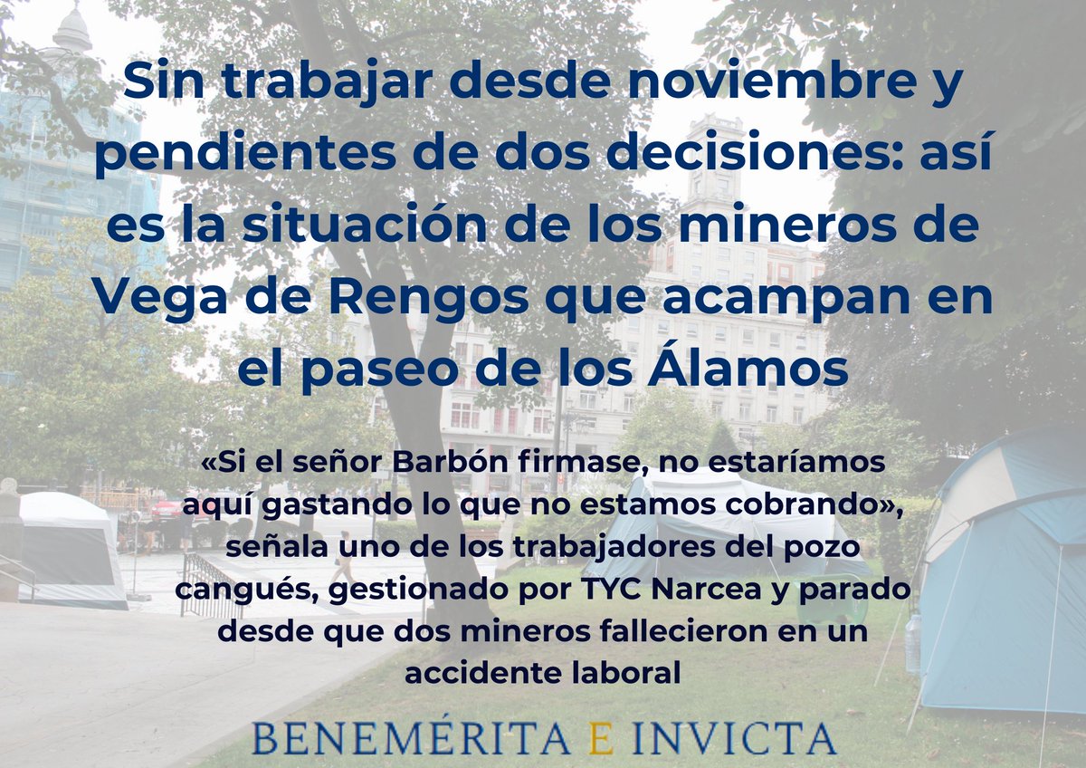 pabloduuran_'s tweet photo. Publico en https://t.co/ZPGPnAJjlZ un retrato general de la situación que están atravesando los mineros de Vega de Rengos (Cangas del Narcea) gracias al testimonio de tres de ellos, recogido in situ en el paseo de los Álamos, donde acampan por turnos desde el 15 de junio https://t.co/zLbC3LhN8G