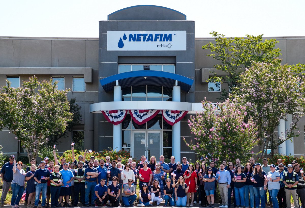 NetafimUSA's tweet photo. Wishing everyone a safe and happy Fourth of July as America celebrates 250 years of independence.

Happy Independence Day from Team Netafim!

#TeamNetafim #America250 #FourthofJuly https://t.co/9K2XEQ4UiS