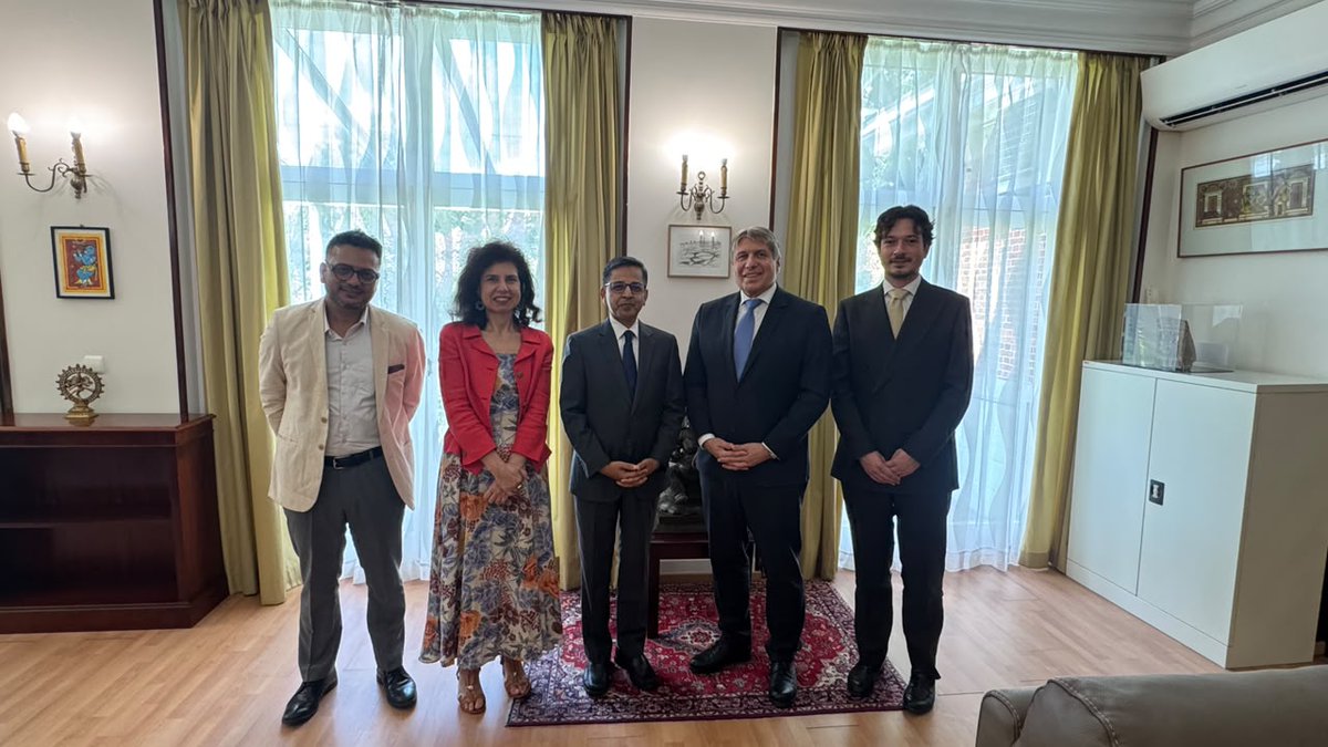 BusinessEurope's tweet photo. Today, our Director General, Markus J. Beyrer, met with the newly appointed Ambassador of India to the EU, His Excellency Pranay Verma.

The meeting comes at an important moment as the EU and India continue to deepen their strategic partnership. 

The recent conclusion of the EU-India FTA negotiations provides a unique opportunity to advance a cooperative model rooted in rules-based trade, mutual trust and shared prosperity.

In the current geoeconomic context, a swift ratification and effective implementation of the agreement will be essential to ensure that businesses on both sides can quickly benefit from the opportunities it creates.

BusinessEurope strongly supports the EU-India FTA as a cornerstone of the EU's diversification strategy and a key step towards enhancing the competitiveness of European companies.