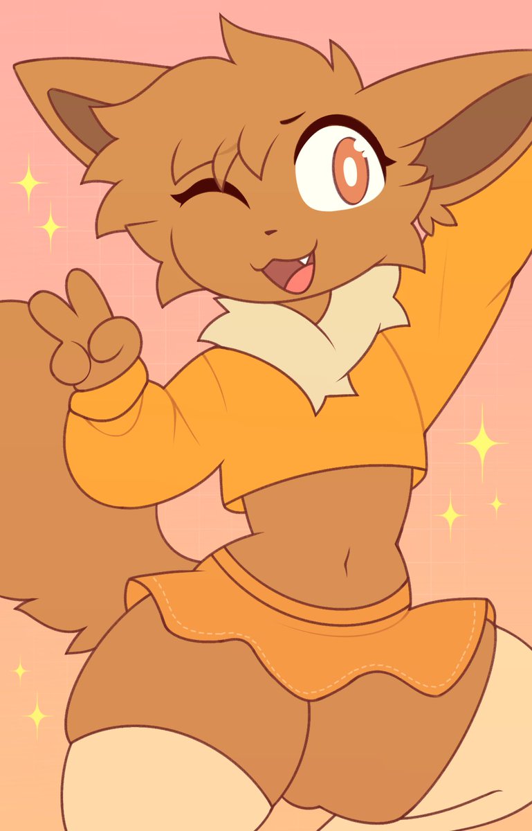 OhAlphabetBoyy's tweet photo. Femboy Eevee has appeared!! In yellow colours 

#furryㅤㅤㅤ https://t.co/HDMMtLfHKc