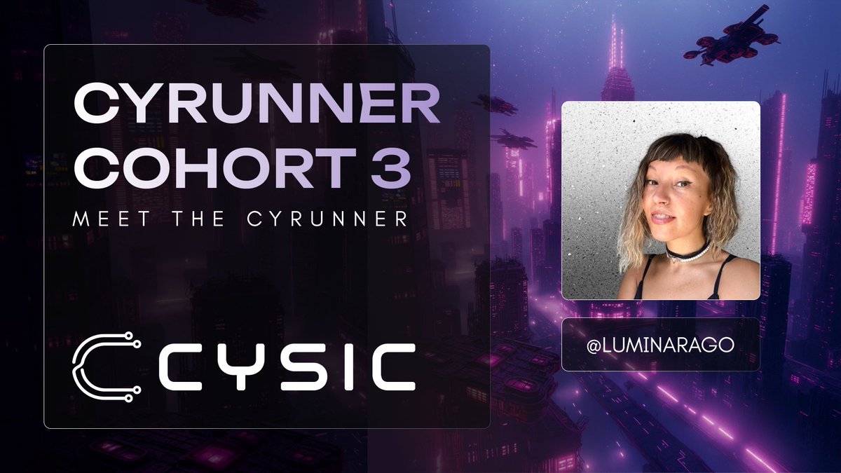 cysic_xyz's tweet photo. We’re kicking off CyRunner Cohort 3 with our first ambassador.

Meet @LuminaraGo, joining us as a CyRunner focused on video content.

We’re excited to see her bring Cysic to life through storytelling and community-first content.

Welcome to the team! https://t.co/uRiRkyEtMb