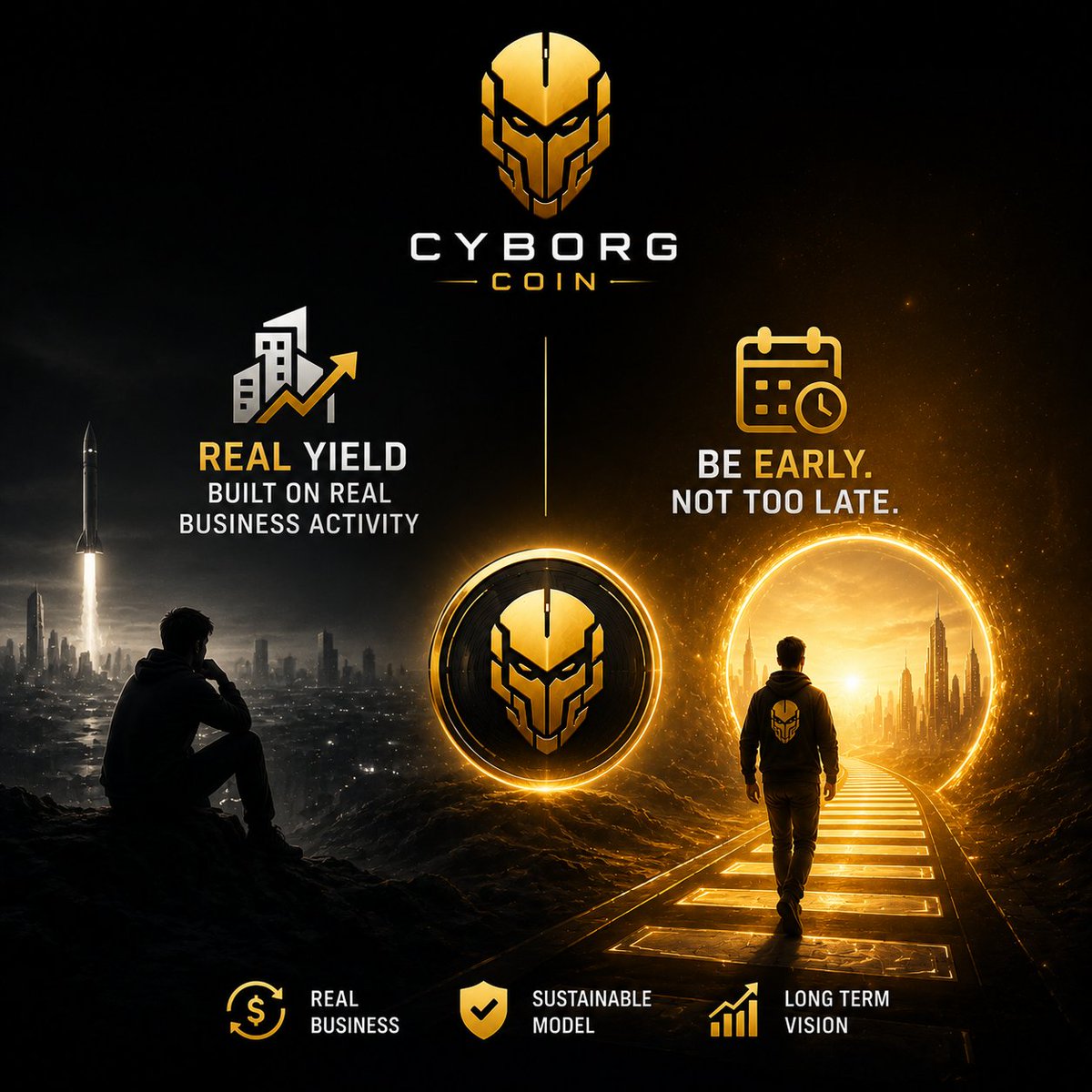 CyborgcoinCYB's tweet photo. Real Yield isn't just about rewards.

It's about a vision built on real business activity.

The biggest regret isn't starting too early.

It's realizing you weren't early enough.

 #cyborgcoin #airdrop #crypto #trending #binance https://t.co/62E9Gaqmjj
