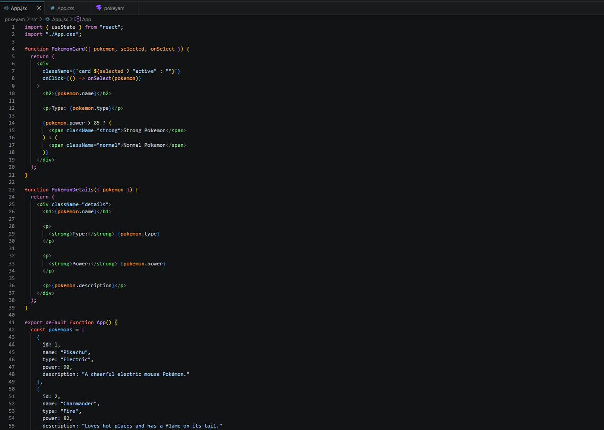 samyamss's tweet photo. #LSPPDay32
Today I continued my React learning journey. I practiced creating Functional Components, writing JSX, passing data with Props, and managing user interactions using State (`useState`).
@lftechnology 
#60DaysOfLearning2026 #LearningWithLeapfrog https://t.co/6Vr0oGTgmD