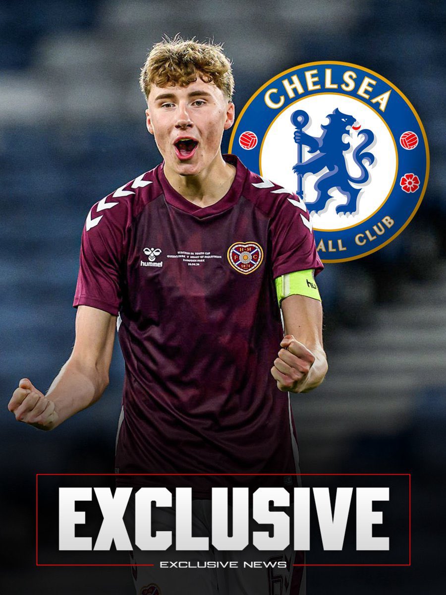 Elizabethk8j's tweet photo. Chelsea have reached an agreement to sign highly-rated 17-year-old defender Alfie Osborne from Hearts. https://t.co/N0Qpdc5nqQ