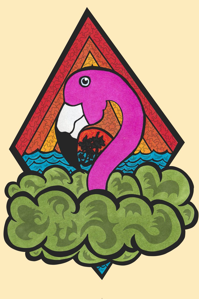 MicahM92's tweet photo. The Flamingo of the Sky
            (New Wave)

#Flamingo #summerdesign #summer2026 #illustrationㅤ https://t.co/xJeD5ecZeI