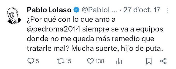 Luck1sm0's tweet photo. Atentamente: el tío más hipócrita, sin gracia y con más enchufe del deporte español
https://t.co/8XiBUCcyRb https://t.co/JtkyKzreSi