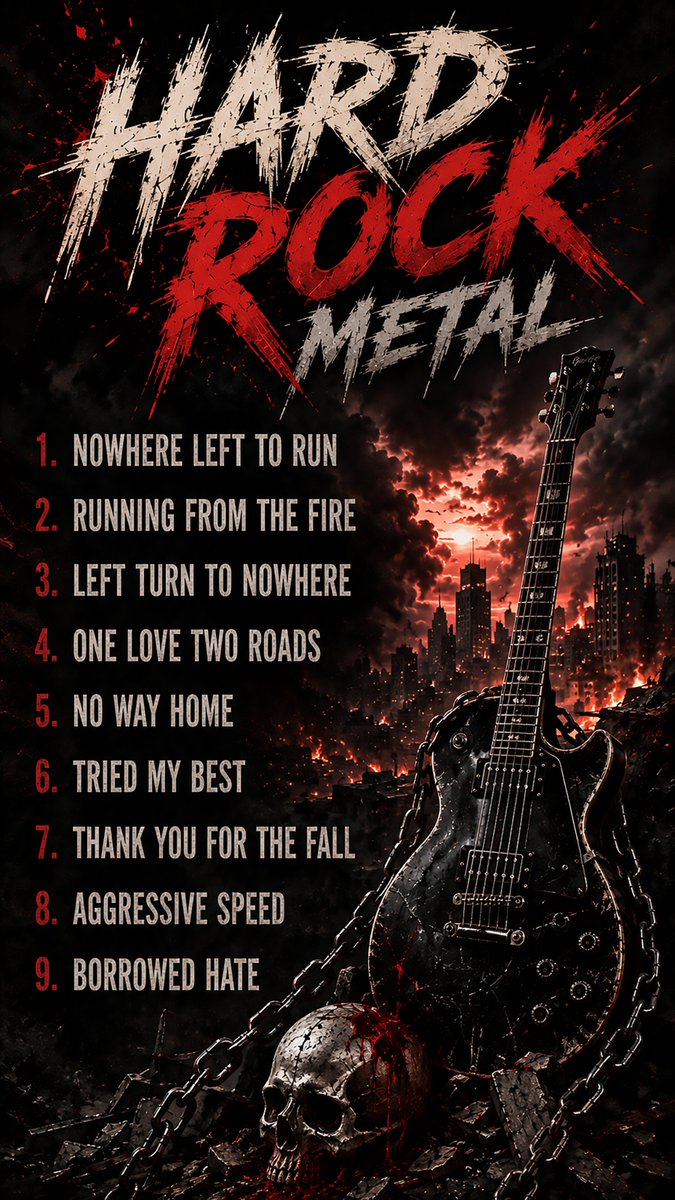 GordonBogdano's tweet photo. Nowhere Left to Run is out now.
9 hard rock and metal tracks built on fire, betrayal, survival, heavy riffs, and the fight to keep standing when there is nowhere left to run.
Stream the album now.
#NowhereLeftToRun #GordonBogdano #HardRock #MetalMusic #AlbumOutNow https://t.co/eFEB891fGY