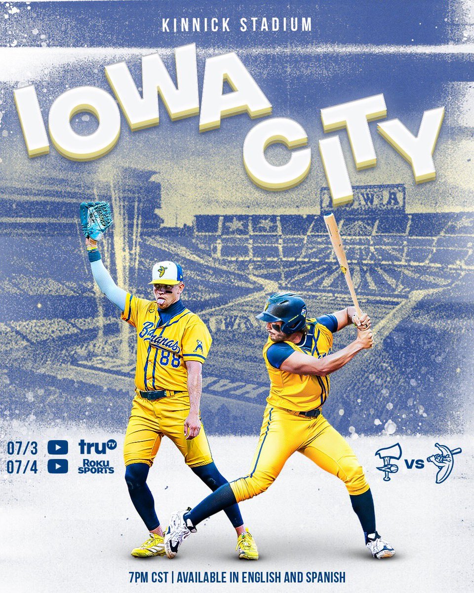 TheSavBananas's tweet photo. What a time we’re going to have, Iowa City👏

Tune in tonight on @truTV and tomorrow night on @TheRokuChannel. 

Both games available in English and Spanish on the Bananas YouTube channel! https://t.co/SuZtnJQs7i