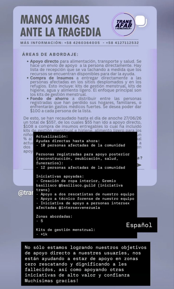 TransAFABVzla's tweet photo. Última actualización / Last update https://t.co/H59TCwOBEp