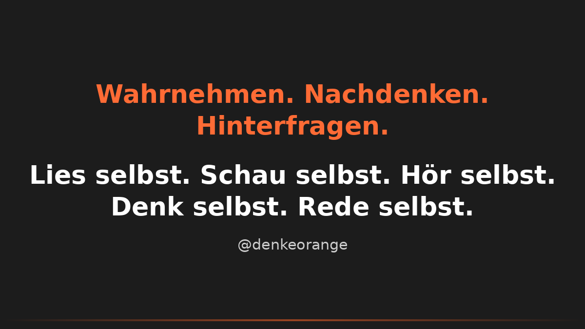 denke orange. nicht s/w tweet media