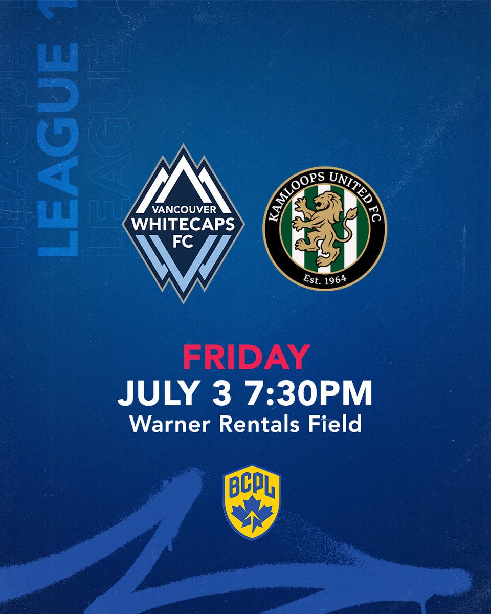 WFCAcademy's tweet photo. Matchday mode: On 🛣️🔥

🆚 Kamloops United FC
⏰ 7:30 PM PT
🏟️ Warner Rentals Field
🖥️ @BCPL.com

#VWFC | #BMOAcademy https://t.co/w8AnFbRquY