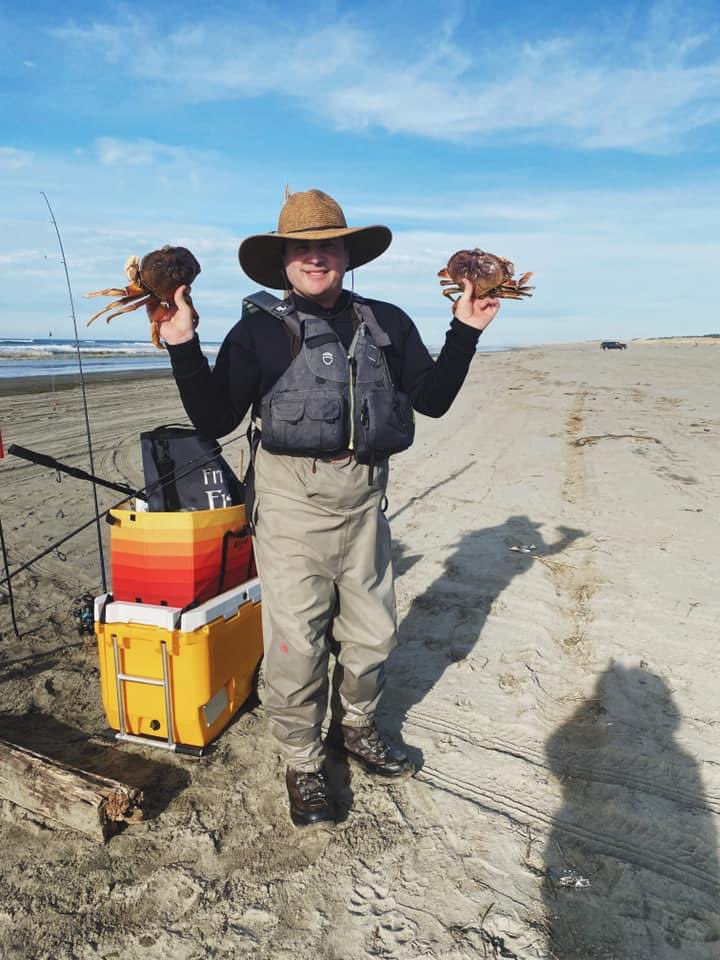 NateKingMiller's tweet photo. @AdamCarollaShow I lived on the Washington Coast and had a lot of success pulling in Surf Perch and Dungeness Crab with my son. https://t.co/bJshePwbq7